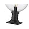 Z-Lite Laurent Outdoor Pier Mounted Fixture, 1-Light, 12 In.W x 17.75 In.H, Black/Clear Seedy 599PHB-533PM-BK - alternate 3